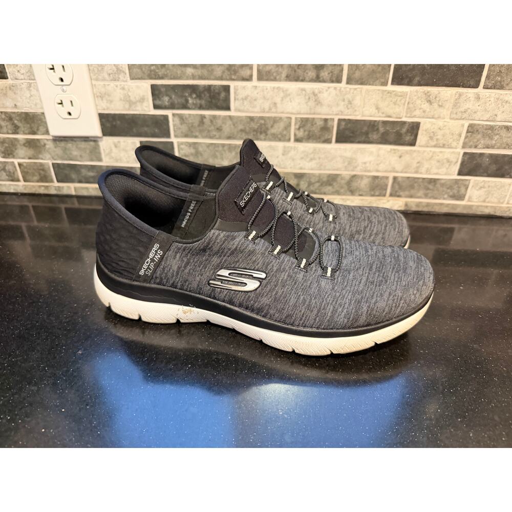 Womens Sketchers Slip-ins Slip-ons Black & Gray Grey US Size 9 EUR 39